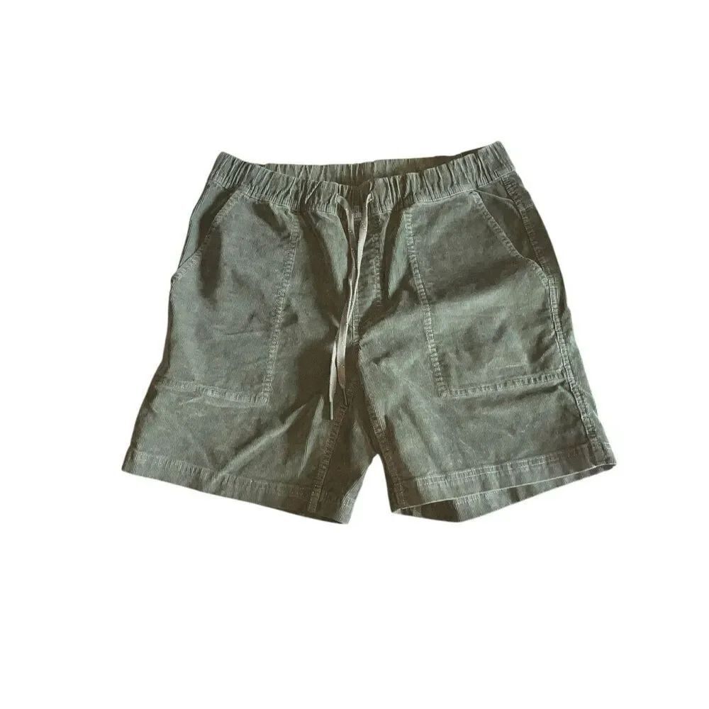 Alpine Design Hiking Shorts Men Medium midnight black Corduroy elastic waist 7’